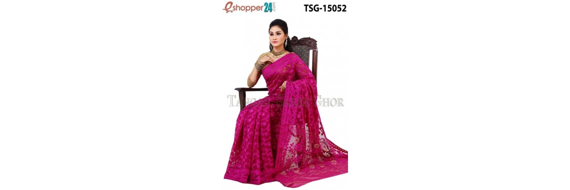 Premium Moslin Jamdani Saree – TSG-15052